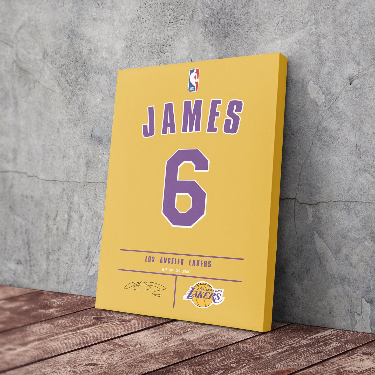 Lebron James Lakers #6 Jersey Canvas Print | Wall Art Decor