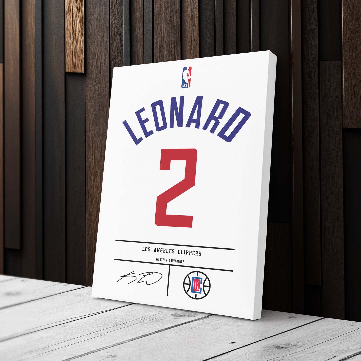 Kawhi Leonard Clippers Jersey Canvas Print | Wall Art Decor