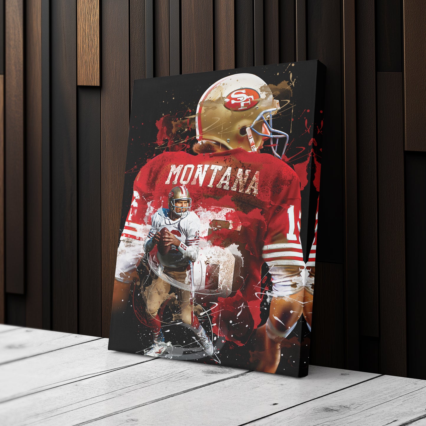Joe Montana 49ers Canvas Print | San Francisco Football Wall Art