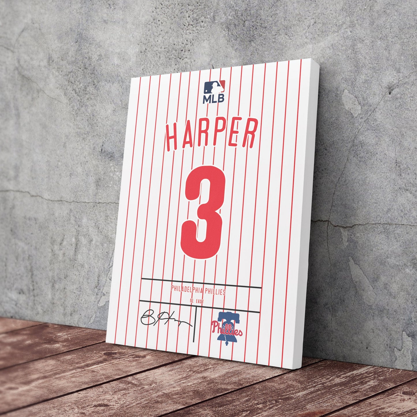 Bryce Harper Phillies Jersey Canvas Print | Wall Art Decor