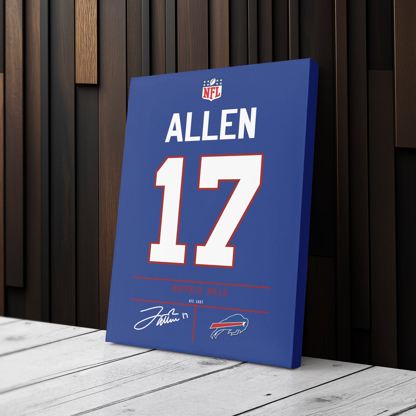Josh Allen Bills Jersey Canvas Print | Wall Art Decor