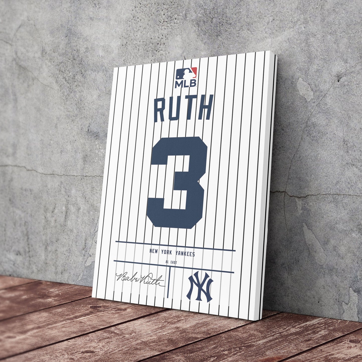 Babe Ruth Yankees Jersey Canvas Print | Wall Art Decor
