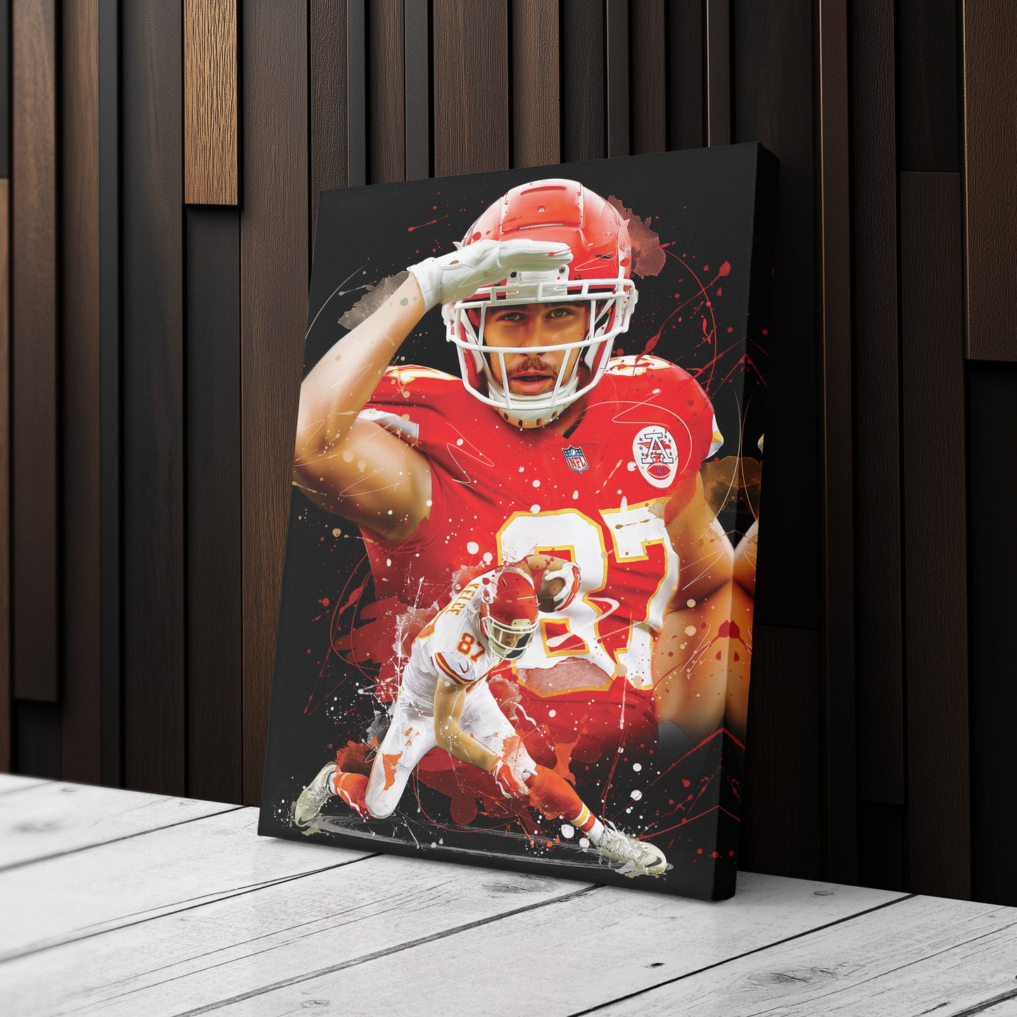 Travis Kelce Chiefs Canvas Print | Kansas City Football Wall Art