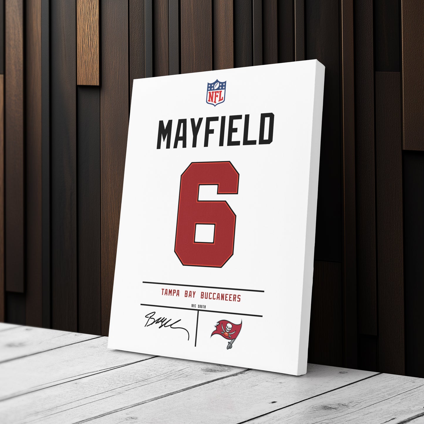 Baker Mayfield Buccaneers Jersey Canvas Print | Wall Art Decor