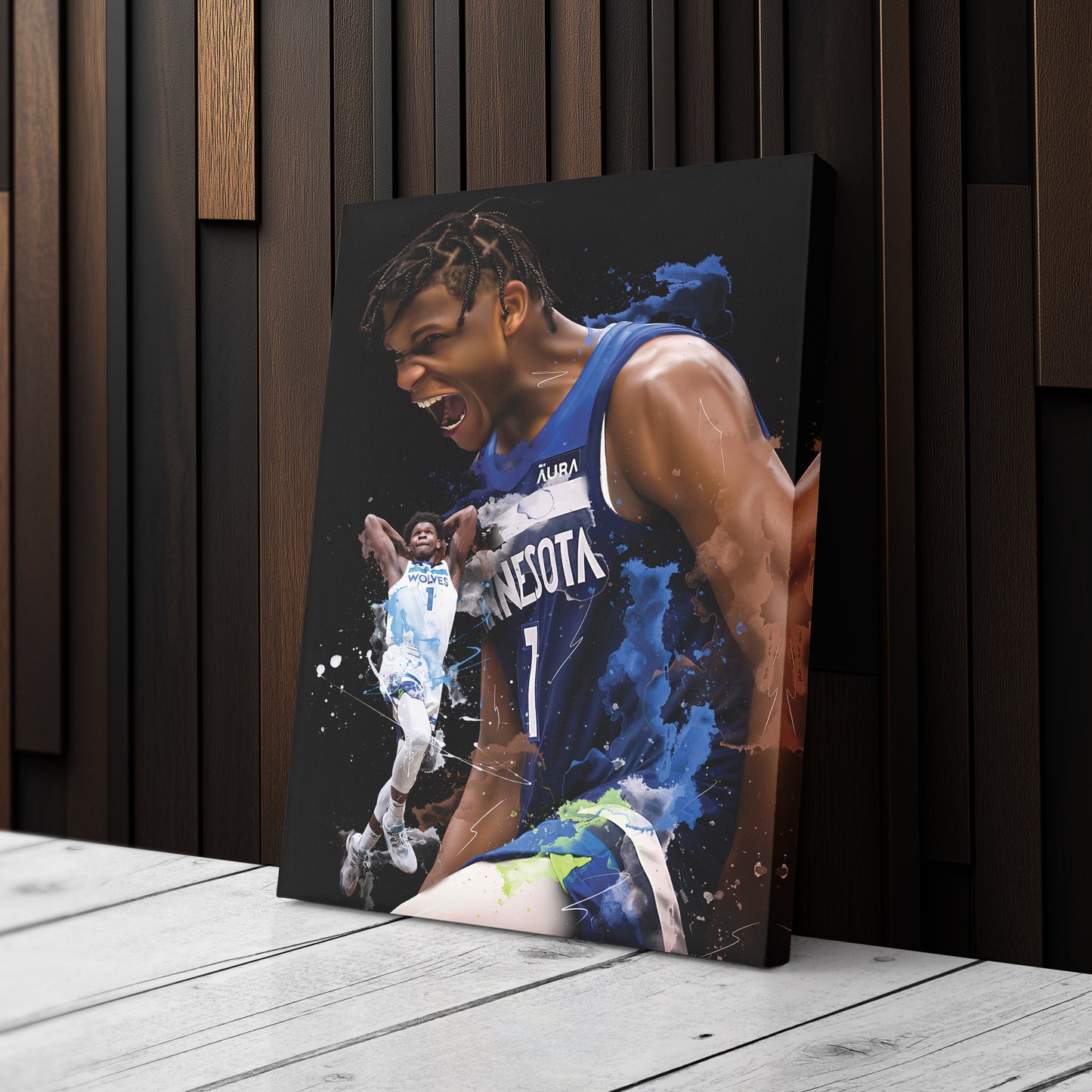 Anthony Edwards Timberwolves Canvas Print | Minnesota Basketball Wall Art