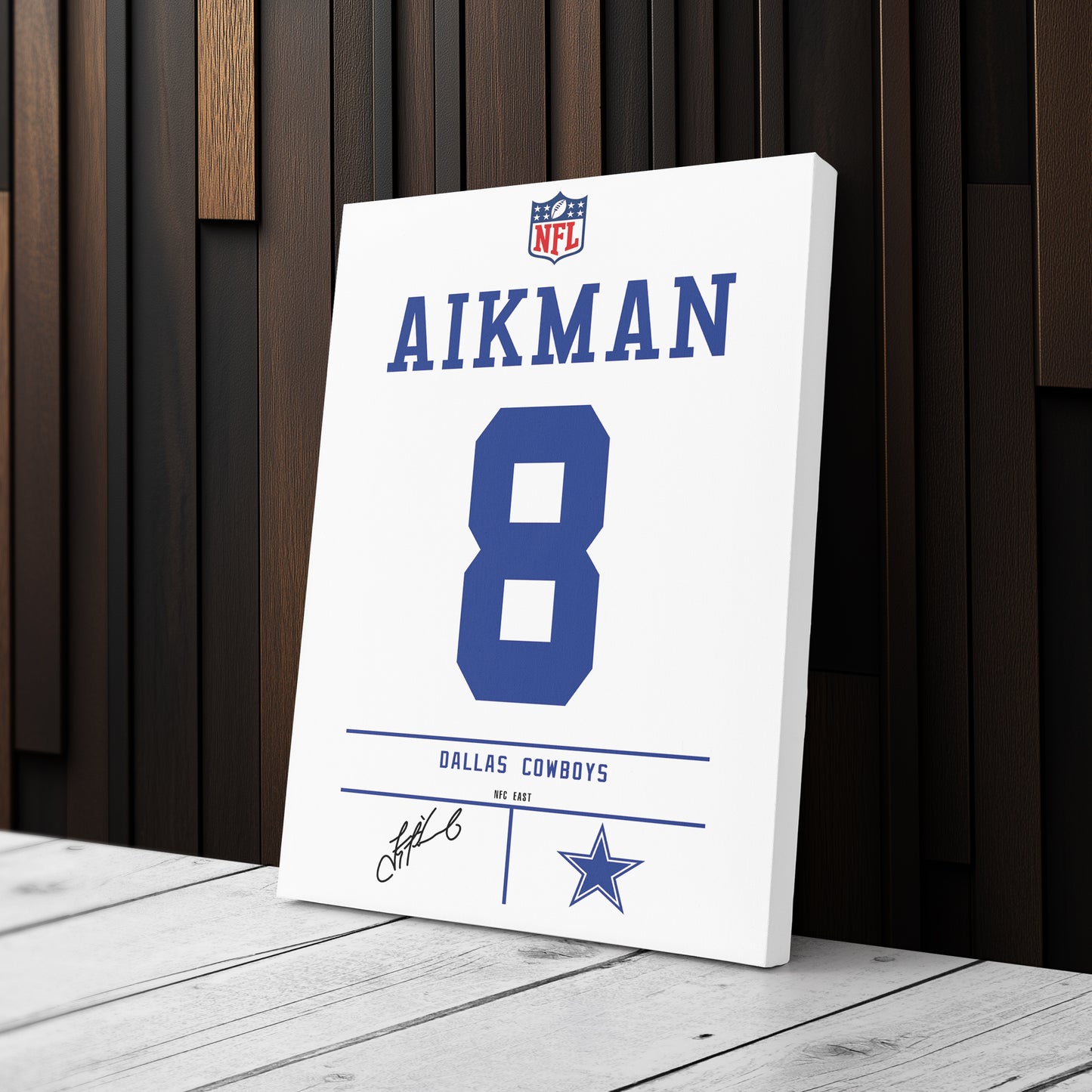 Troy Aikman Cowboys Jersey Canvas Print | Wall Art Decor
