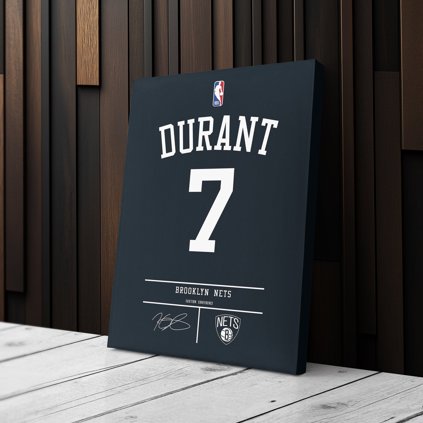 Kevin Durant Nets Jersey Canvas Print | Wall Art Decor