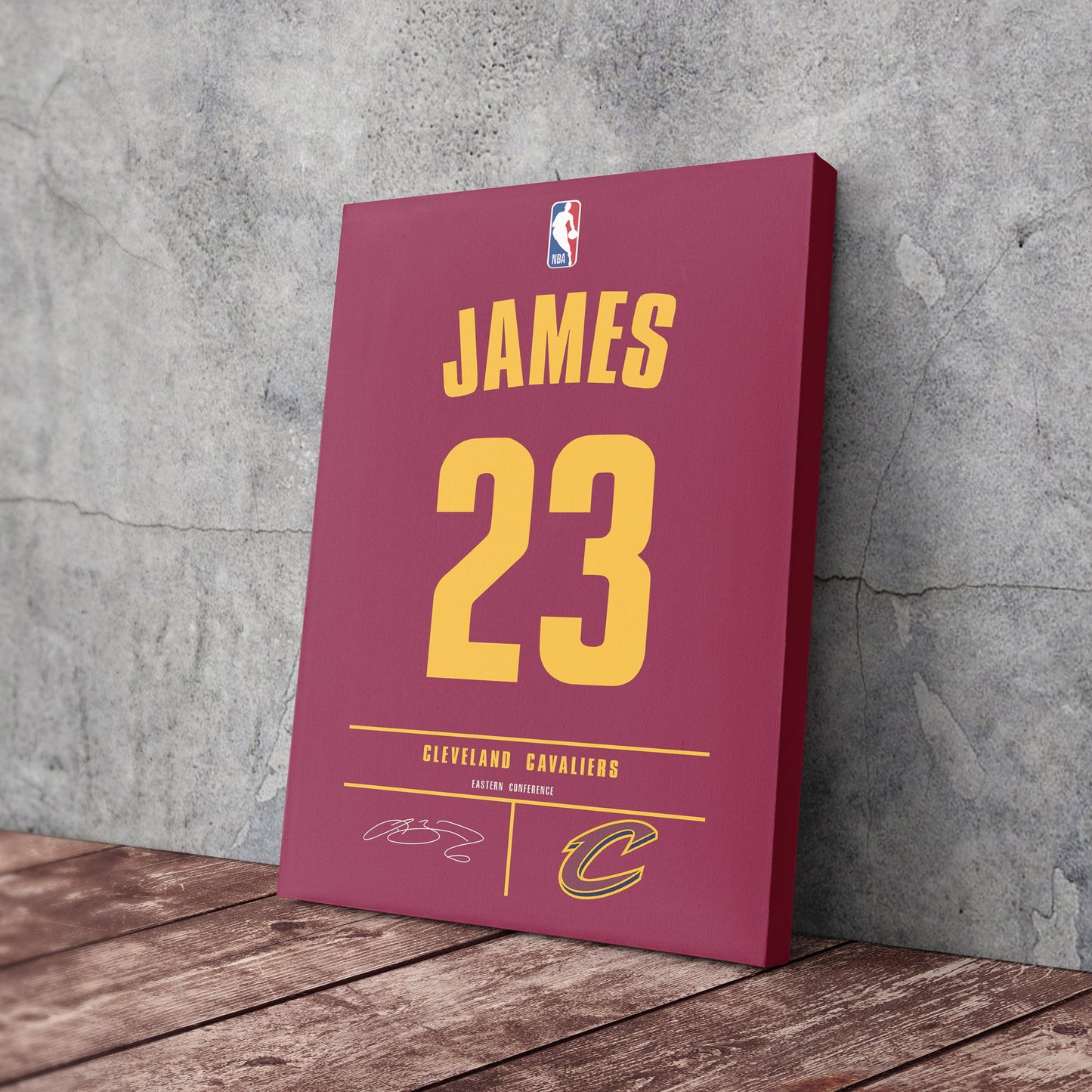 Lebron James Cavaliers Jersey Canvas Print | Wall Art Decor