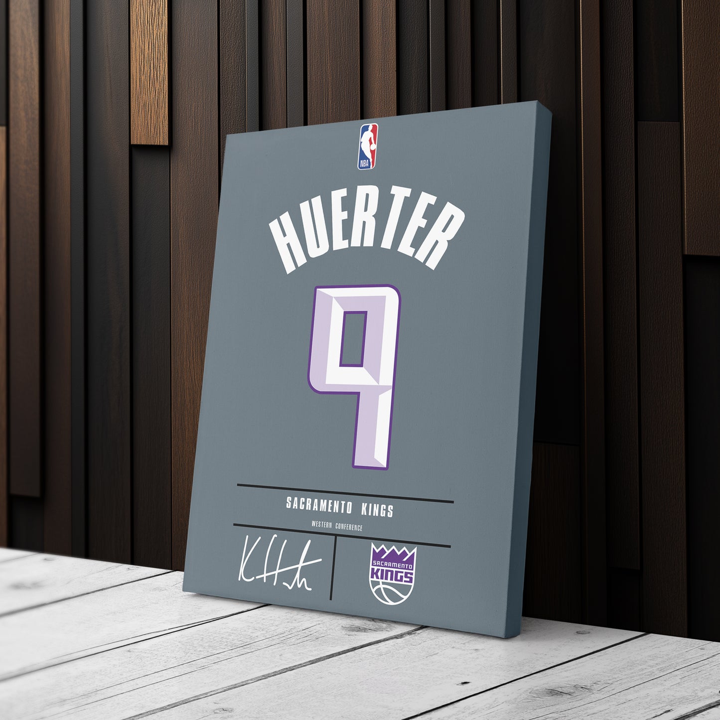 Kevin Huerter Kings Jersey Canvas Print | Wall Art Decor