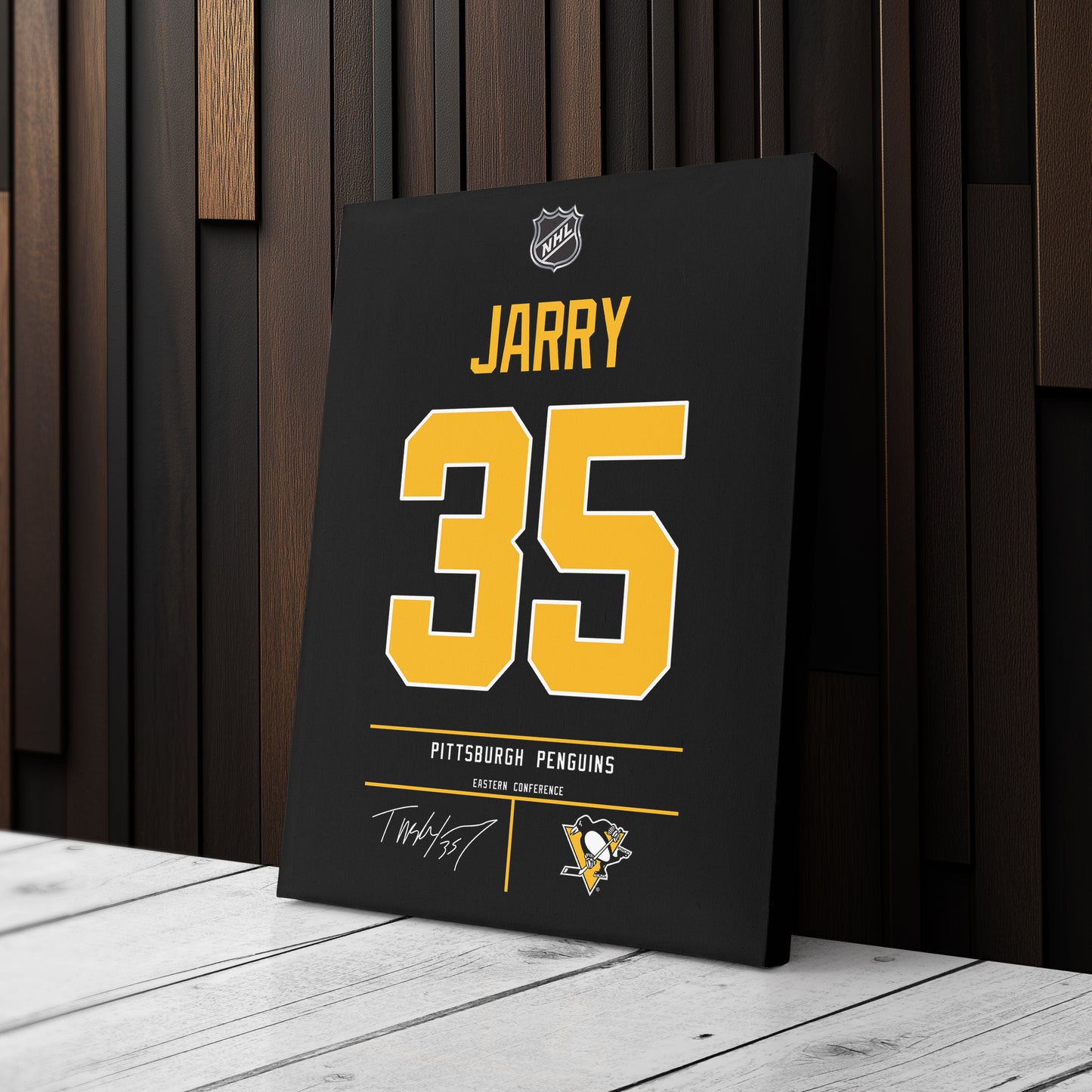 Tristan Jarry Penguins Jersey Canvas Print | Wall Art Decor