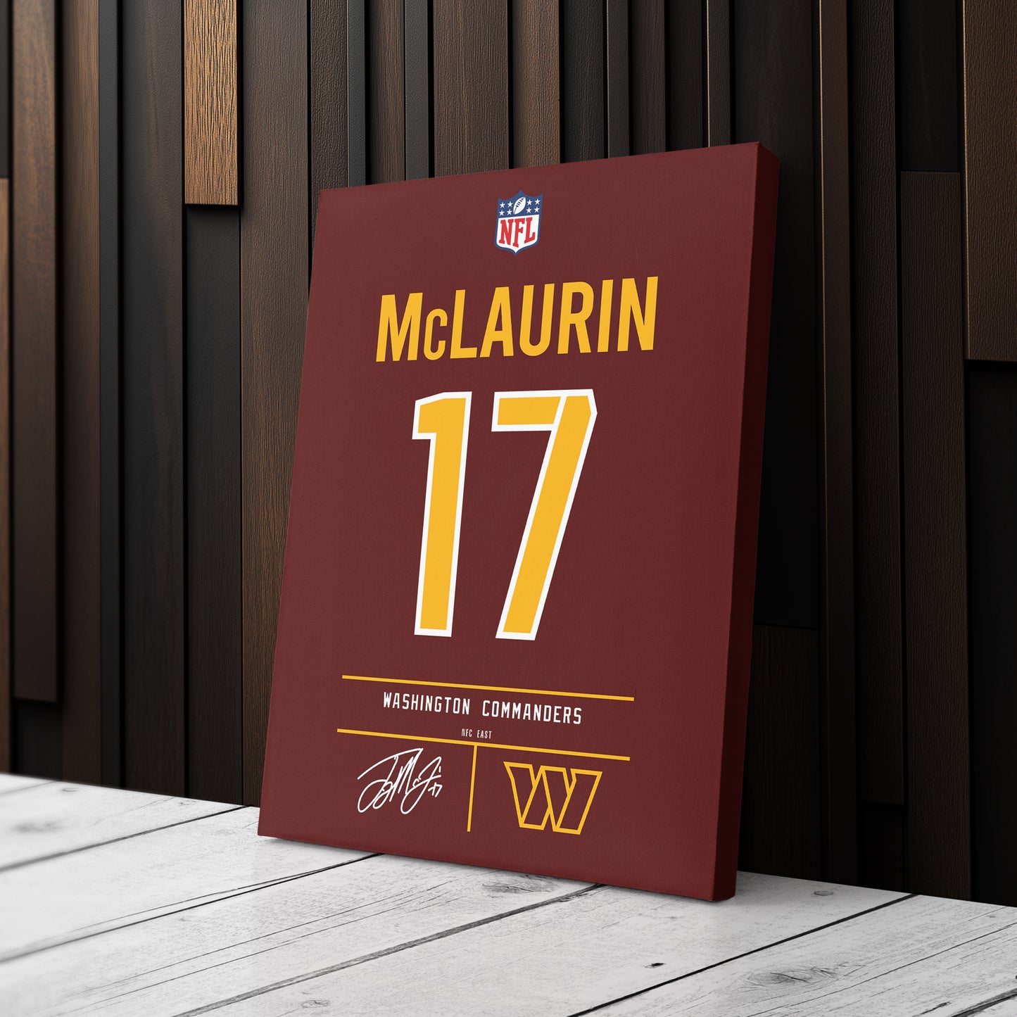 Terry McLaurin Commanders Jersey Canvas Print | Wall Art Decor