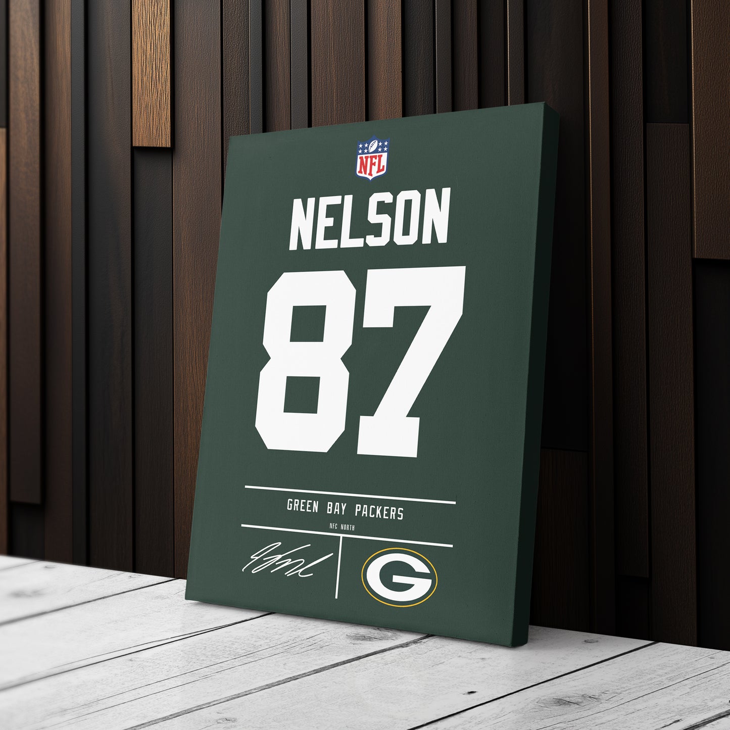 Jordy Nelson Packers Jersey Canvas Print | Wall Art Decor