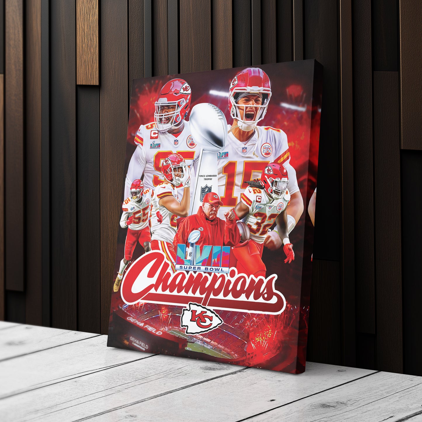 Kansas City Chiefs Super Bowl LVII Champions Canvas Print | NFL Wall Art