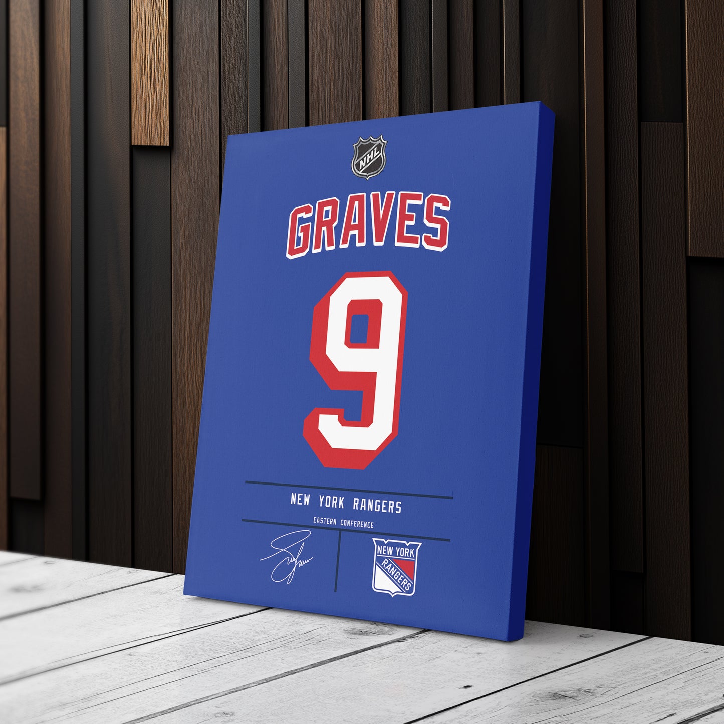 Adam Graves Rangers Jersey Canvas Print | Wall Art Decor