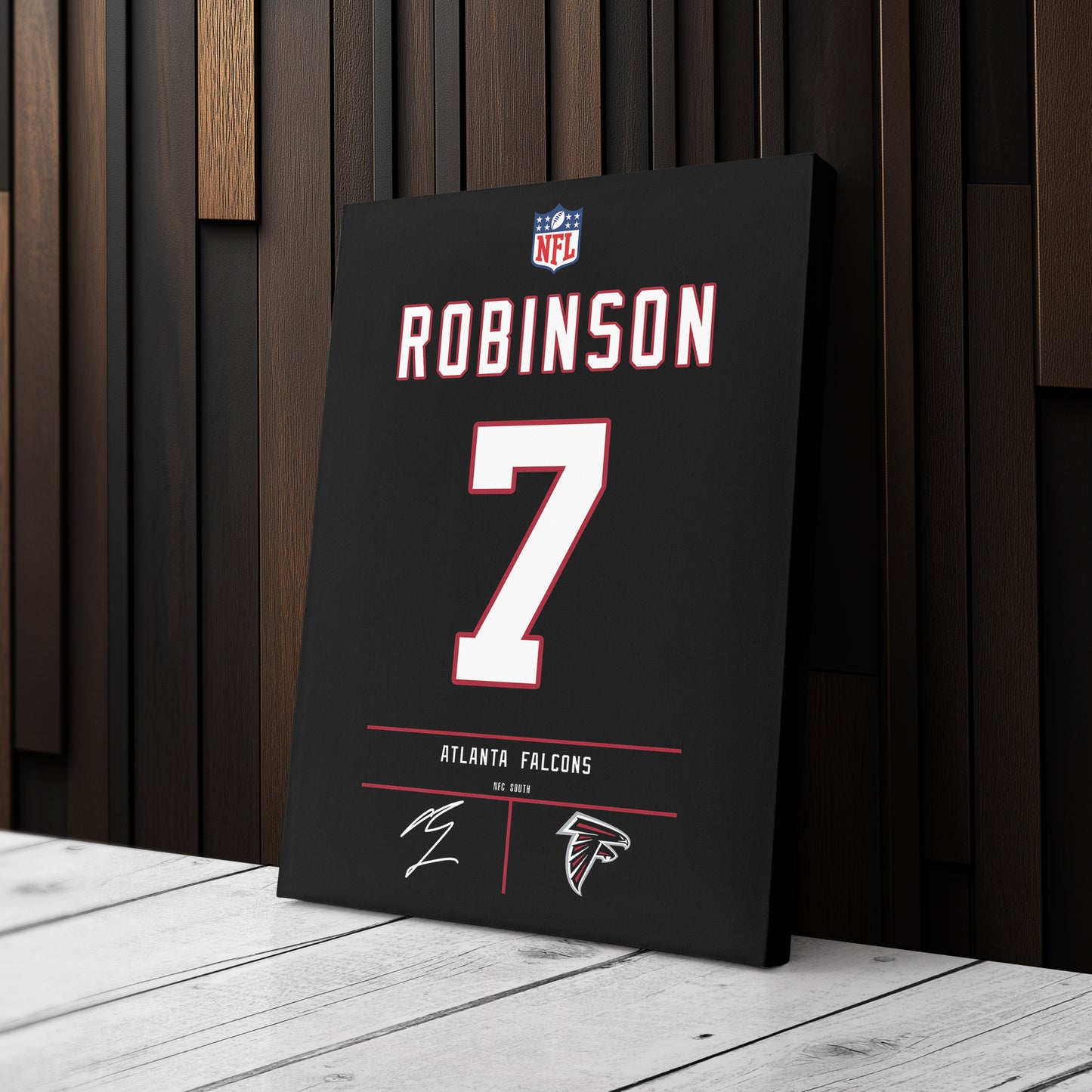 Bijan Robinson Falcons Jersey Canvas Print | Wall Art Decor