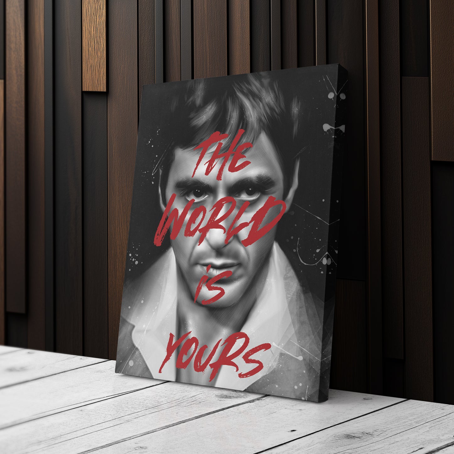 Tony Montana 'The World Is Yours' Canvas Print | Scarface Wall Art