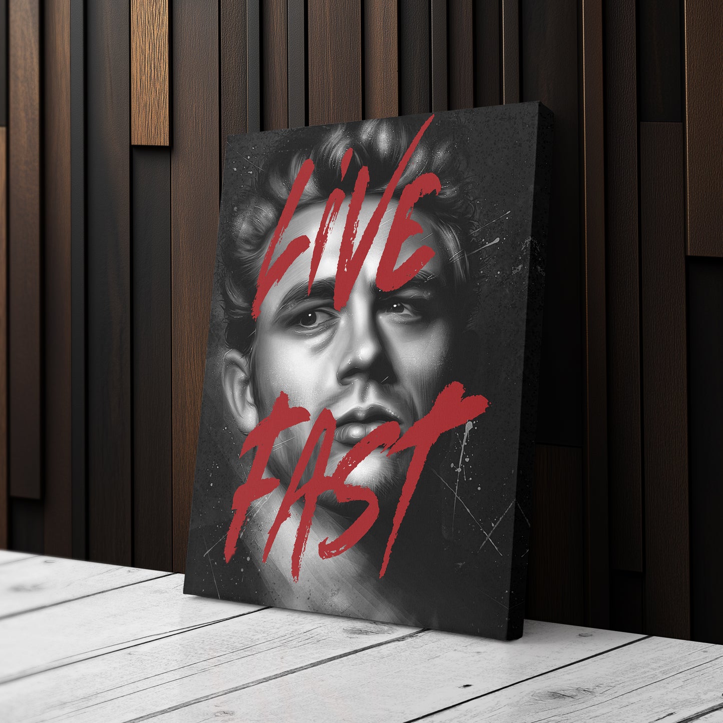 James Dean 'Live Fast' Canvas Print | Rebel Icon Wall Art