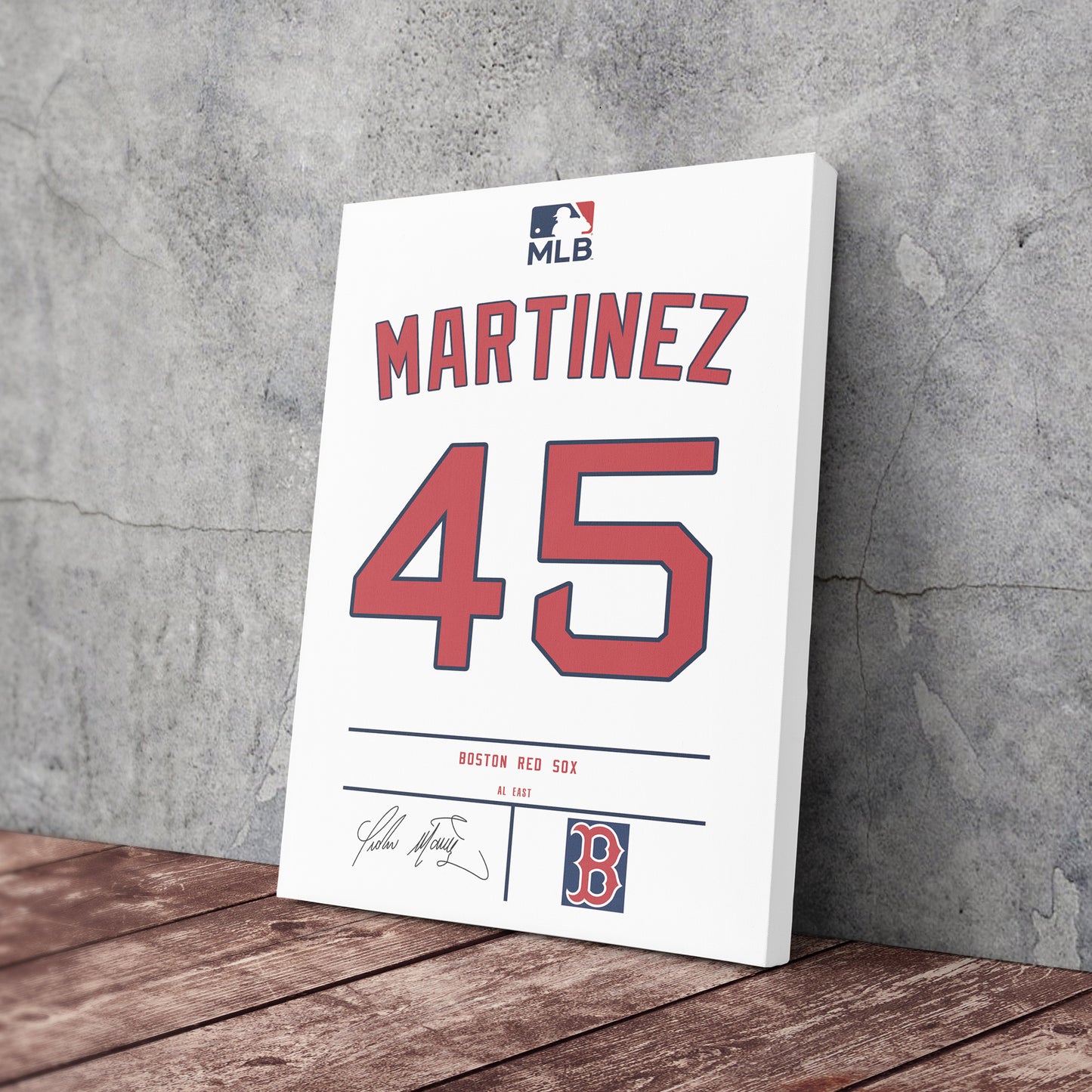 Pedro Martínez Red Sox Jersey Canvas Print | Wall Art Decor