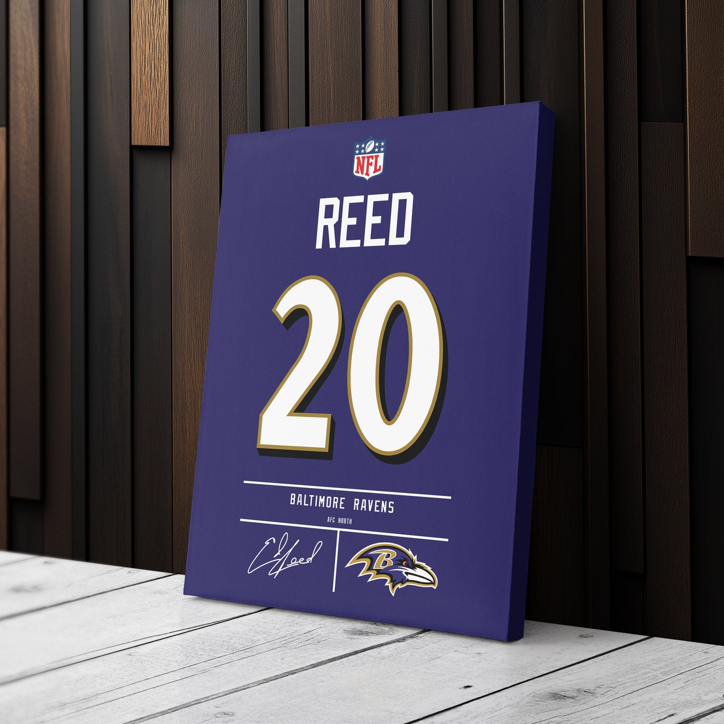 Ed Reed Ravens Jersey Canvas Print | Wall Art Decor