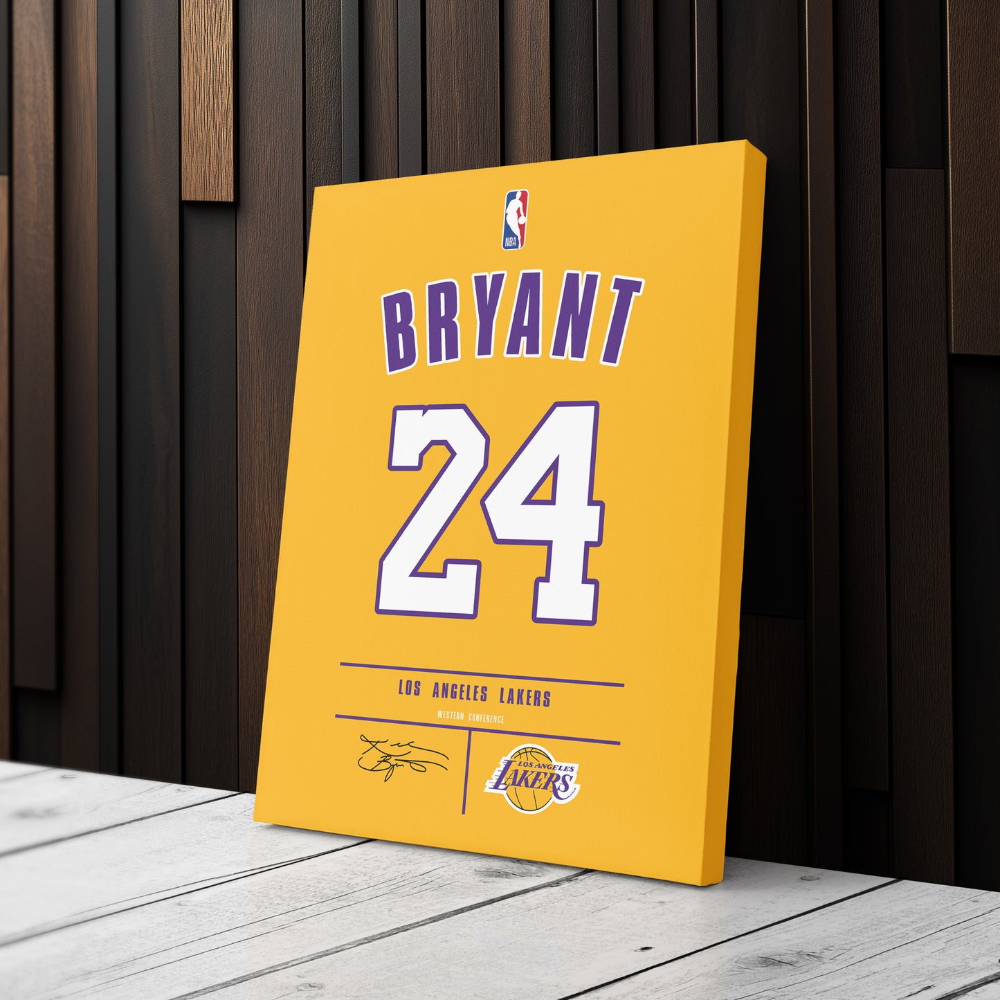 Kobe Bryant Lakers #24 Jersey Canvas Print | Wall Art Decor