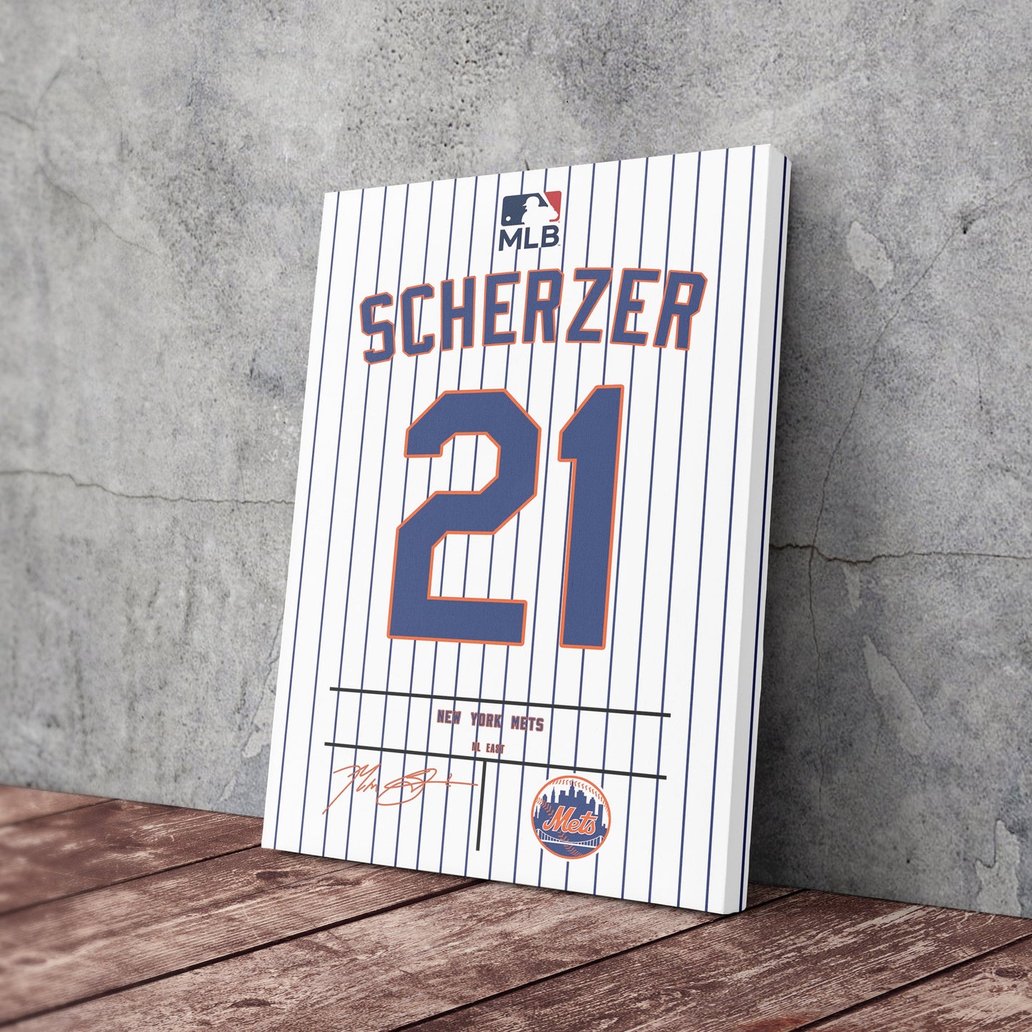Max Scherzer Mets Jersey Canvas Print | Wall Art Decor