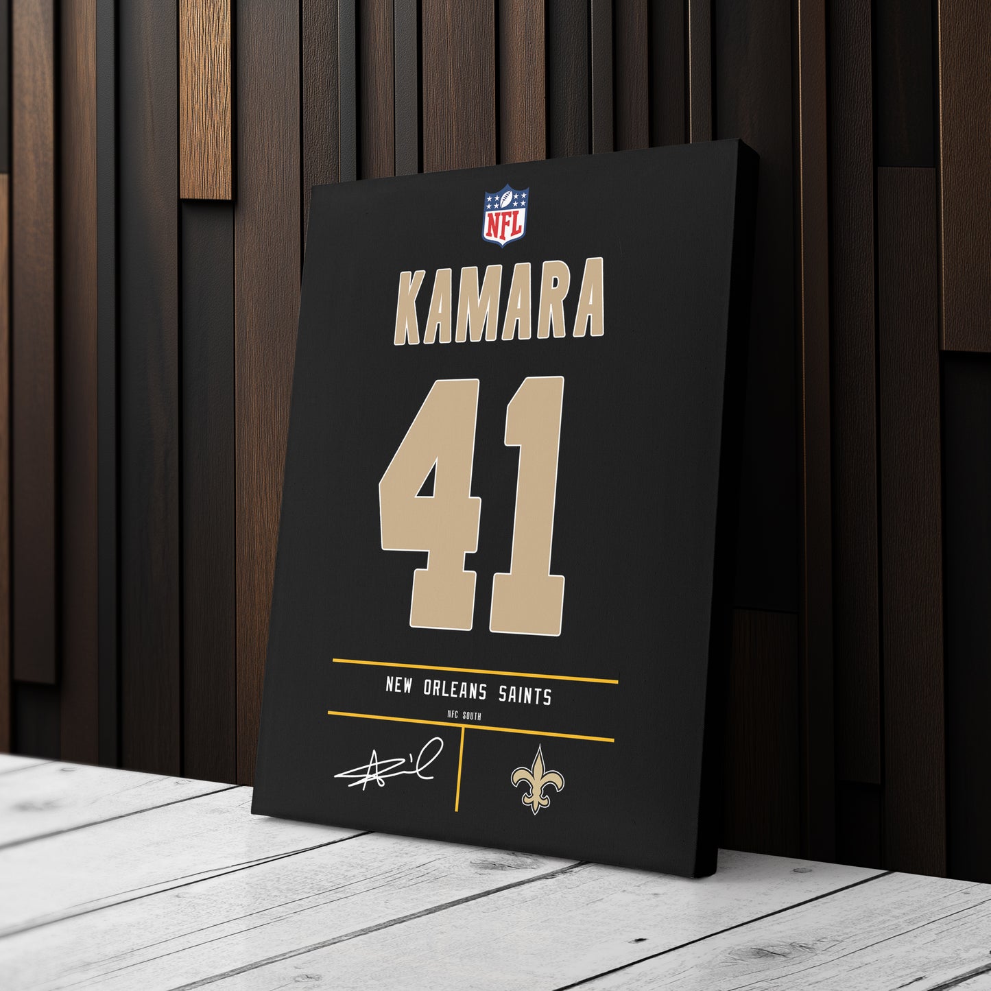 Alvin Kamara Saints Jersey Canvas Print | Wall Art Decor