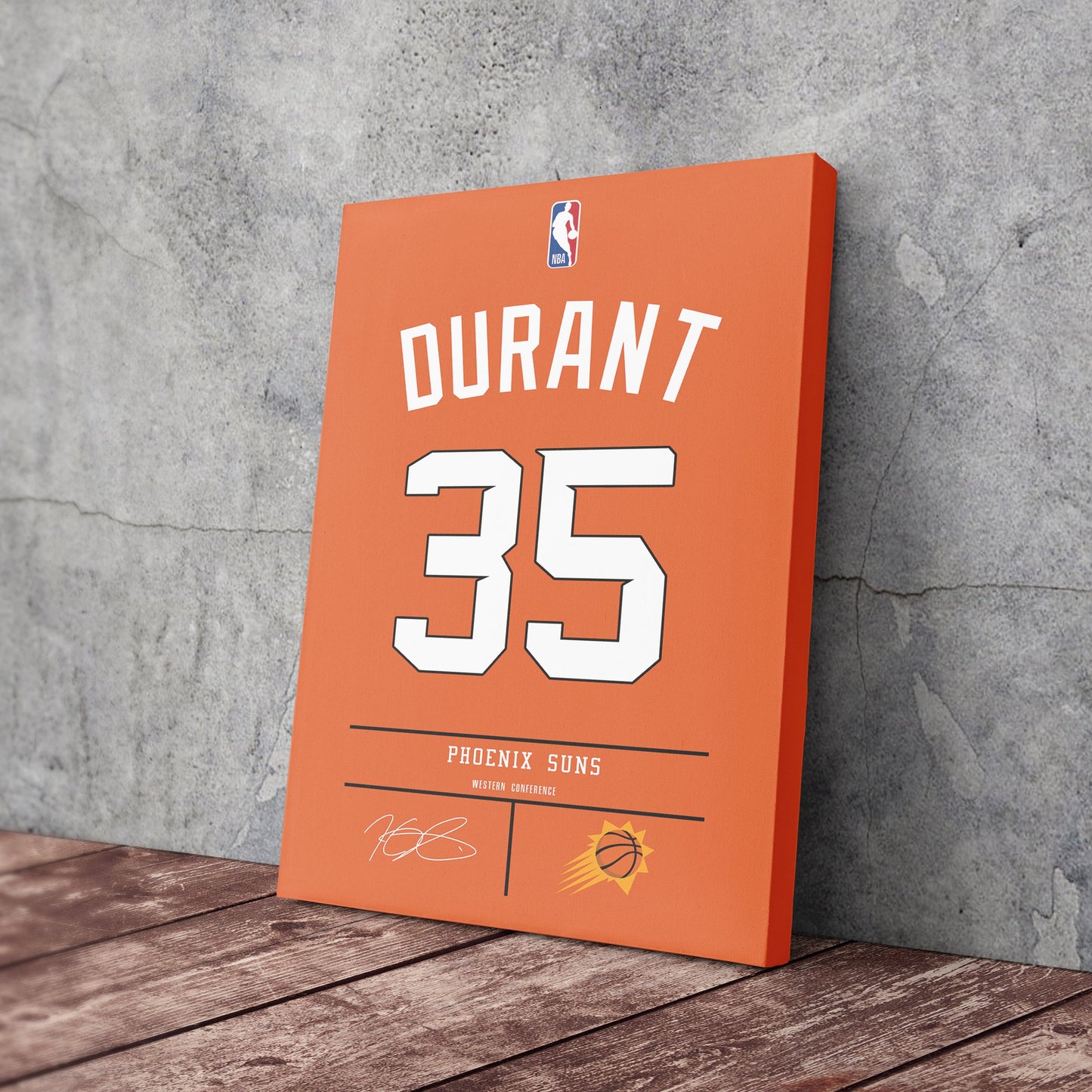 Kevin Durant Suns Jersey Canvas Print | Wall Art Decor