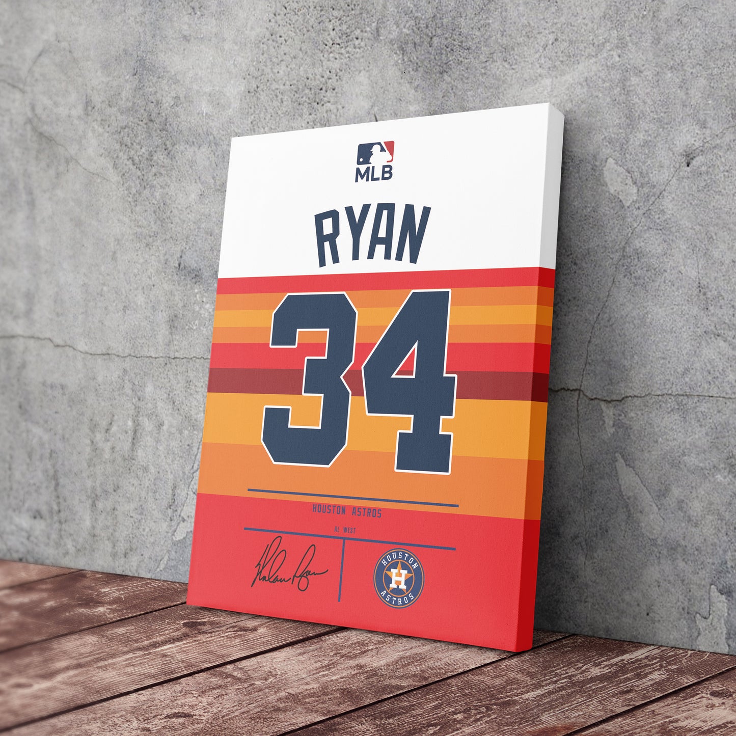 Nolan Ryan Astros Jersey Canvas Print | Wall Art Decor
