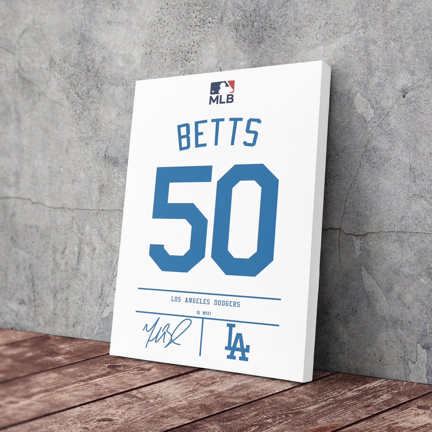 Mookie Betts Dodgers Jersey Canvas Print | Wall Art Decor