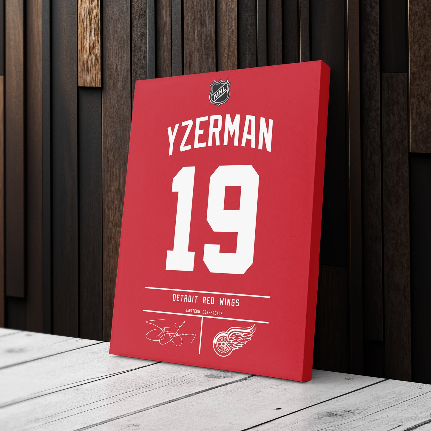 Steve Yzerman Red Wings Jersey Canvas Print | Wall Art Decor