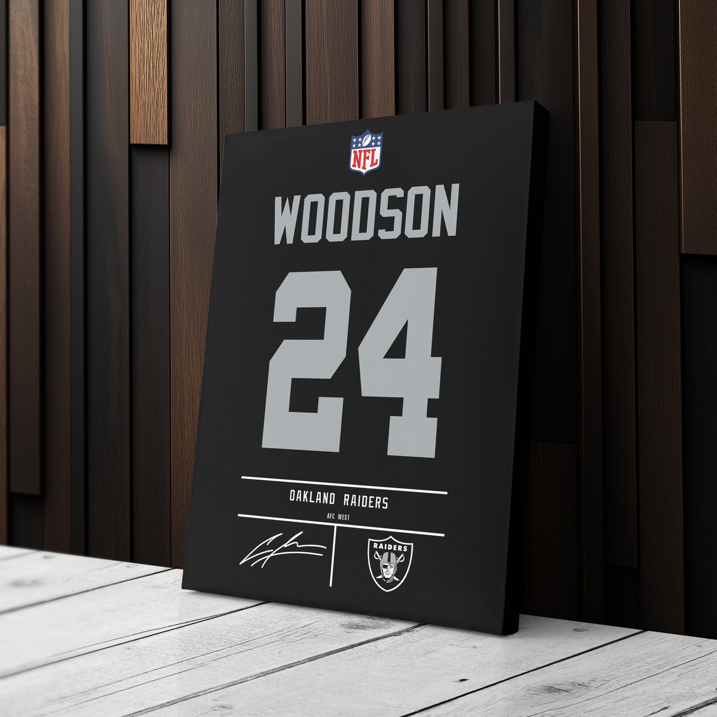 Charles Woodson Raiders Jersey Canvas Print | Wall Art Decor