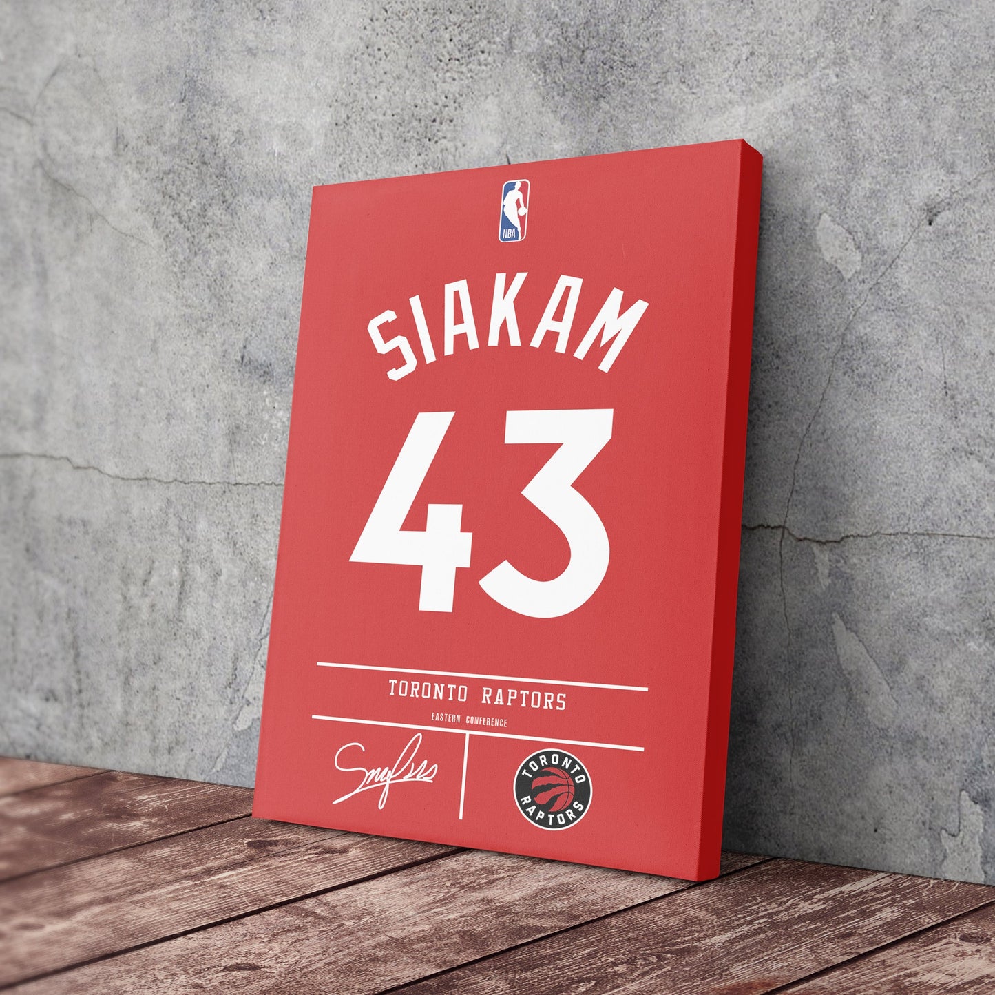 Pascal Siakam Raptors Jersey Canvas Print | Wall Art Decor