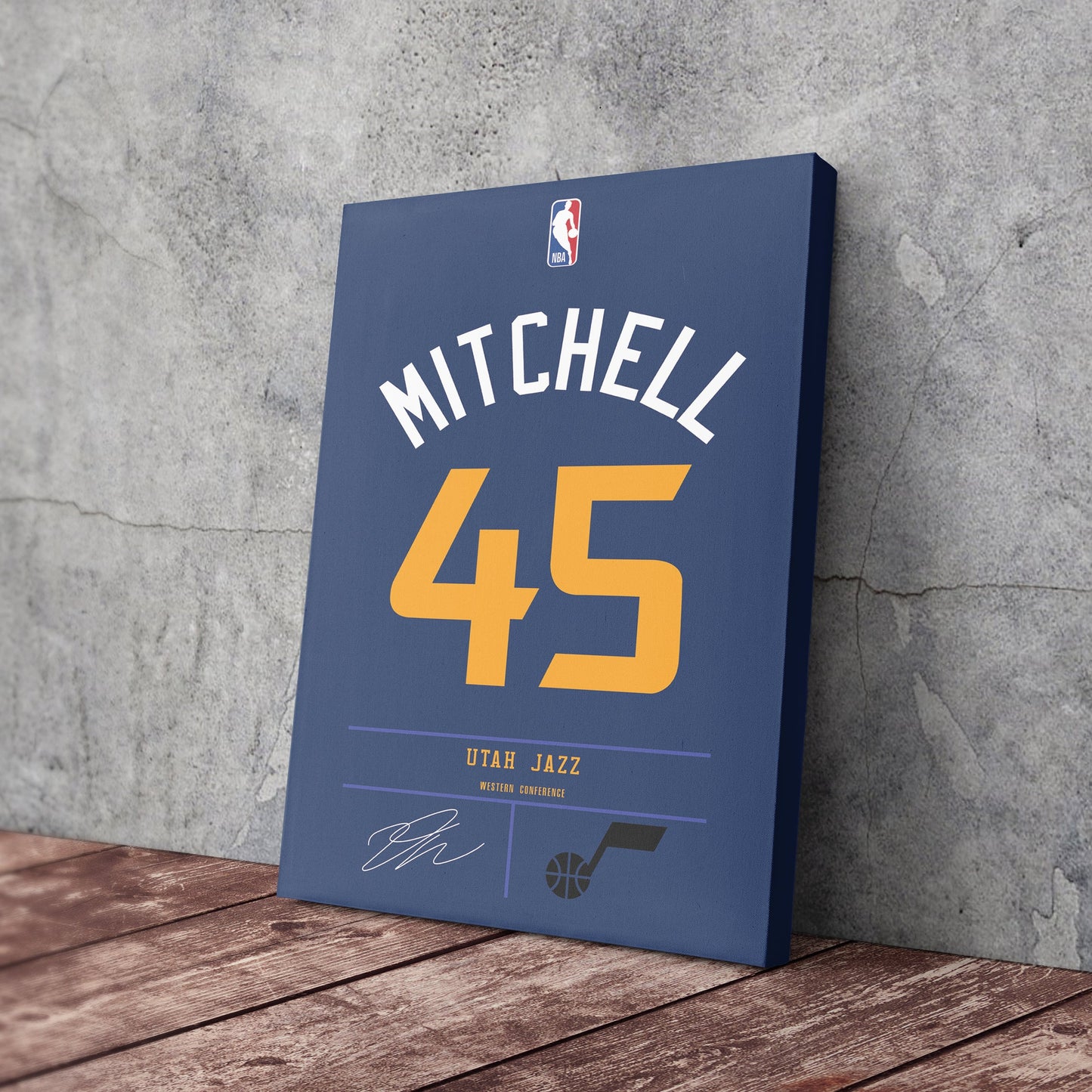 Donovan Mitchell Jazz Jersey Canvas Print | Wall Art Decor