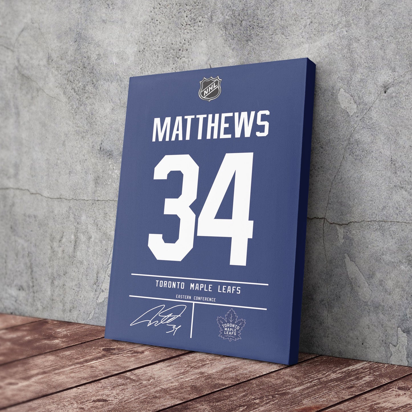 Auston Matthews Maple Leafs Jersey Canvas Print | Wall Art Decor