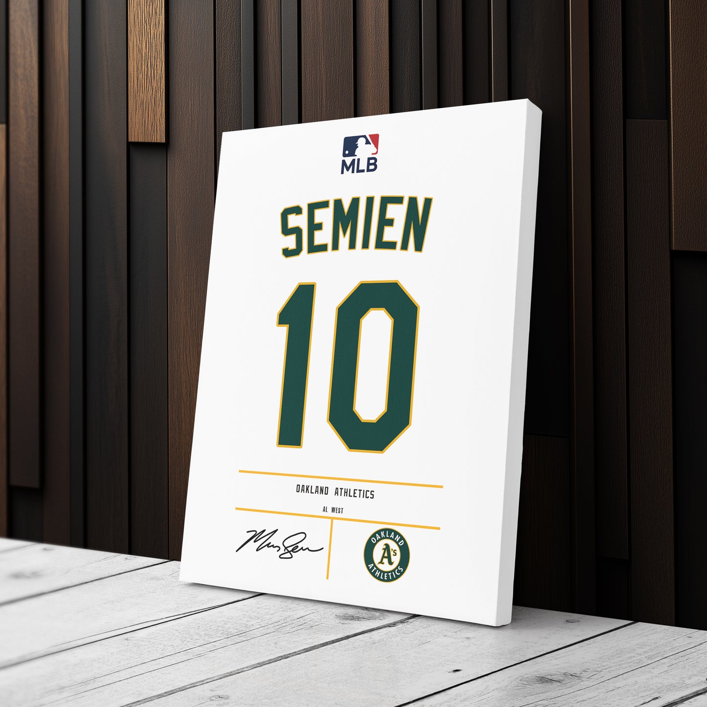 Marcus Semien Athletics Jersey Canvas Print | Wall Art Decor