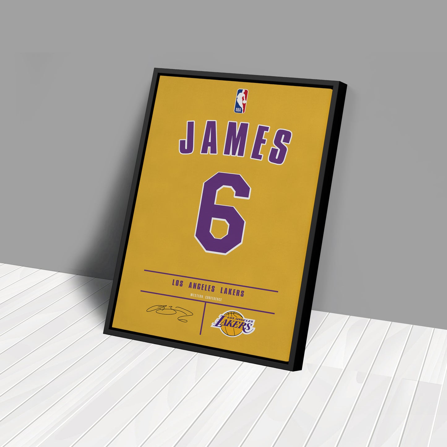 Lebron James Lakers #6 Jersey Canvas Print | Wall Art Decor
