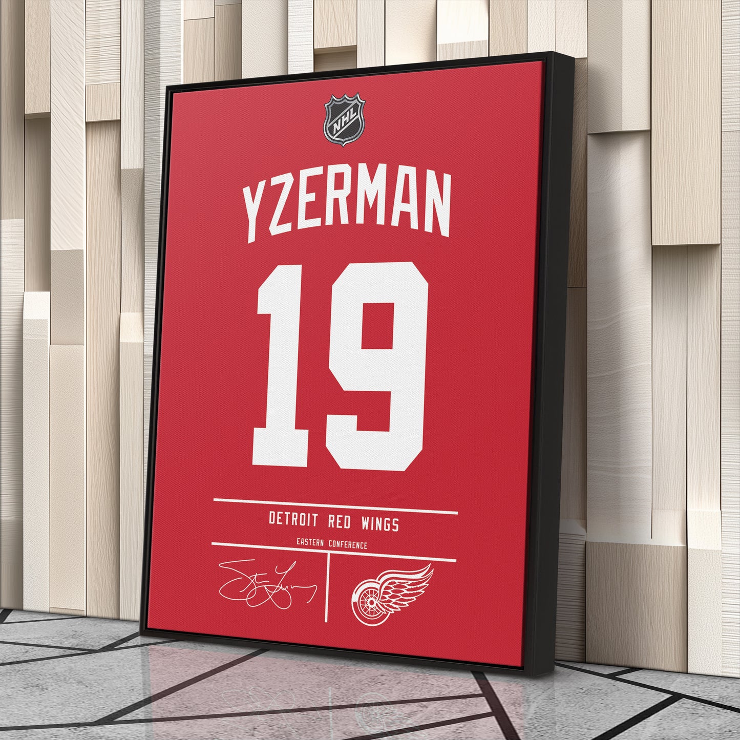 Steve Yzerman Red Wings Jersey Canvas Print | Wall Art Decor