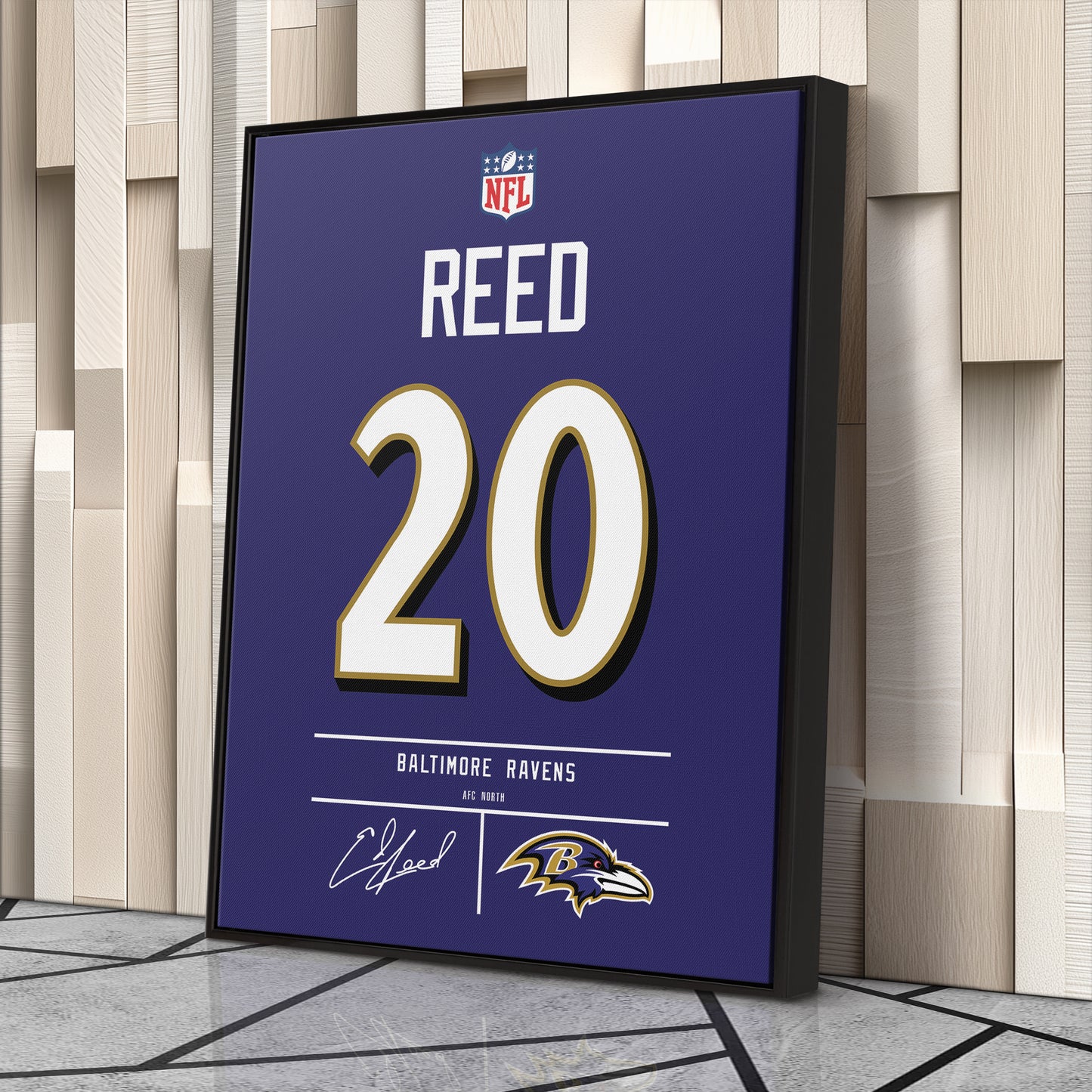 Ed Reed Ravens Jersey Canvas Print | Wall Art Decor