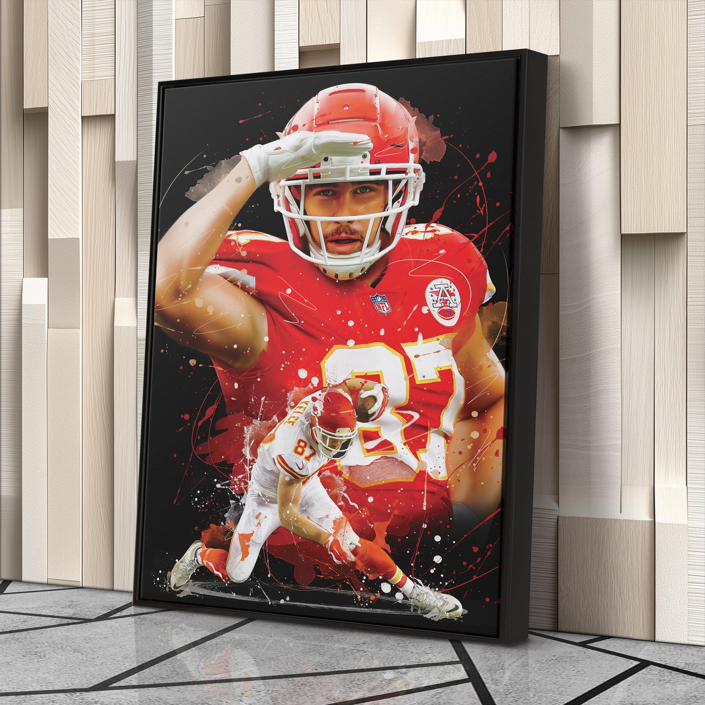 Travis Kelce Chiefs Canvas Print | Kansas City Football Wall Art