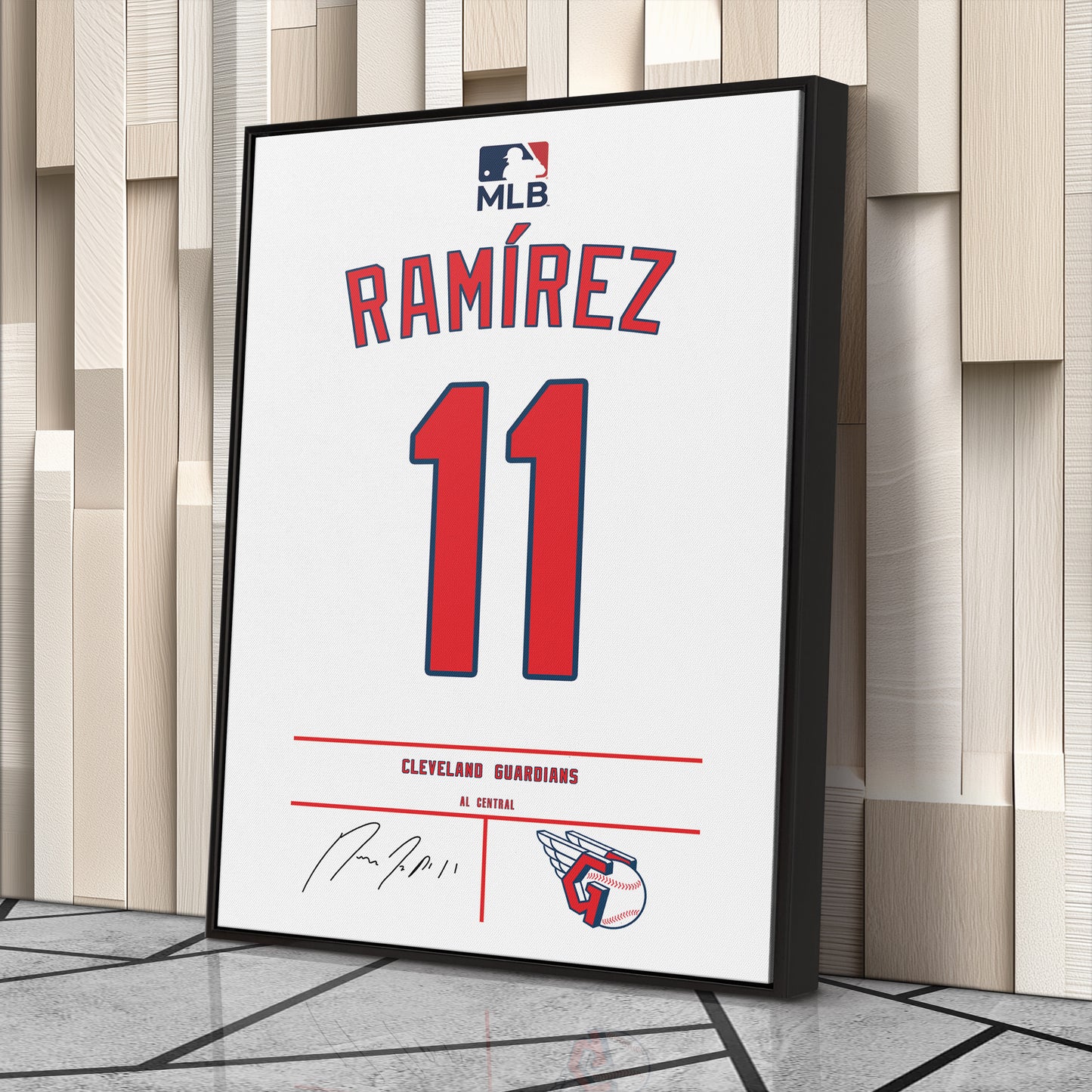 José Ramírez Guardians Jersey Canvas Print | Wall Art Decor