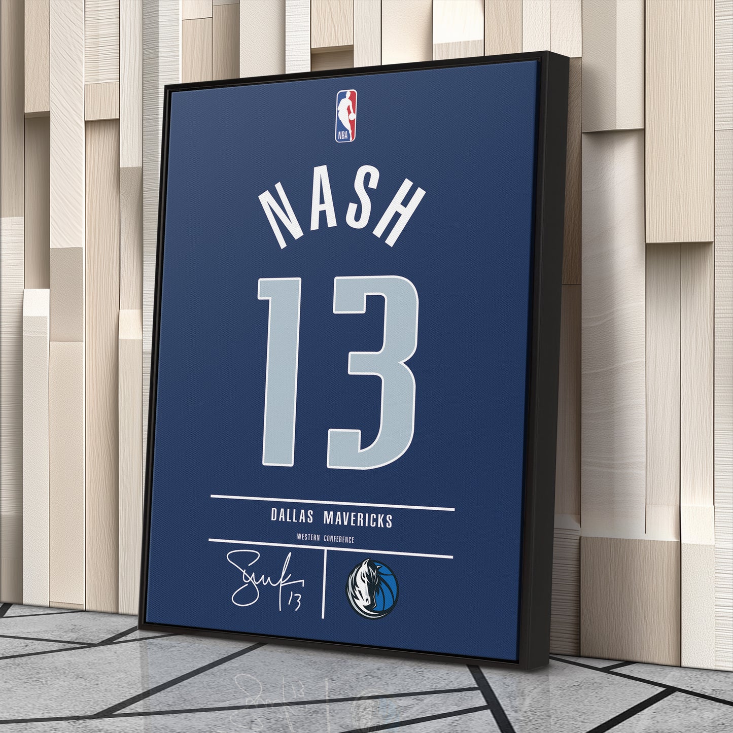 Steve Nash Mavericks Jersey Canvas Print | Wall Art Decor
