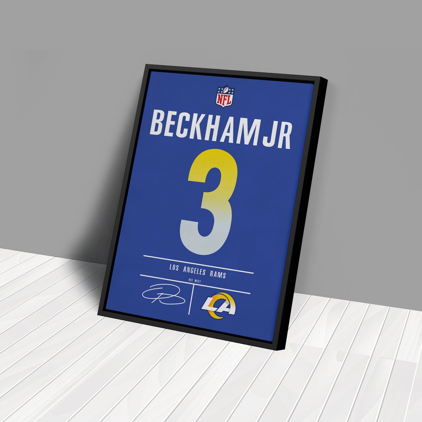Odell Beckham Jr. Rams Jersey Canvas Print | Wall Art Decor