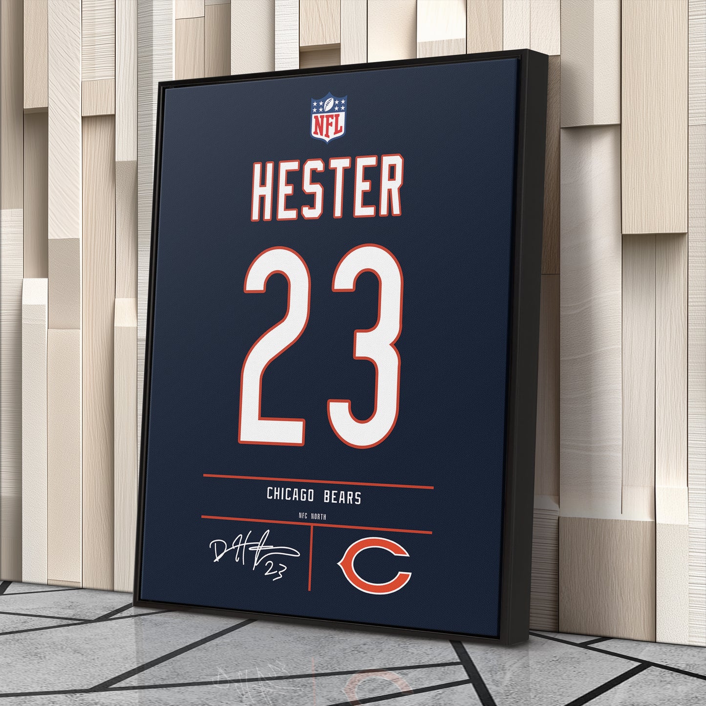 Devin Hester Bears Jersey Canvas Print | Wall Art Decor