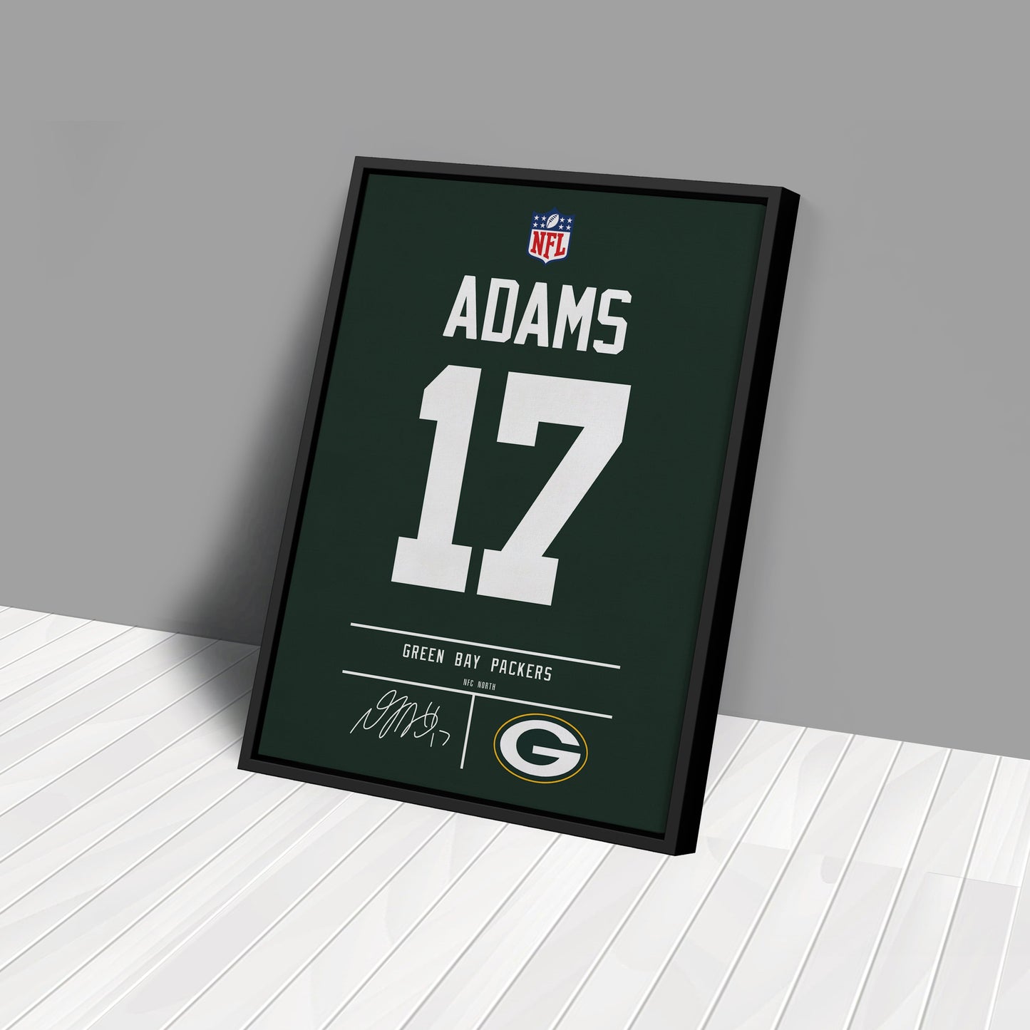 Davante Adams Packers Jersey Canvas Print | Wall Art Decor