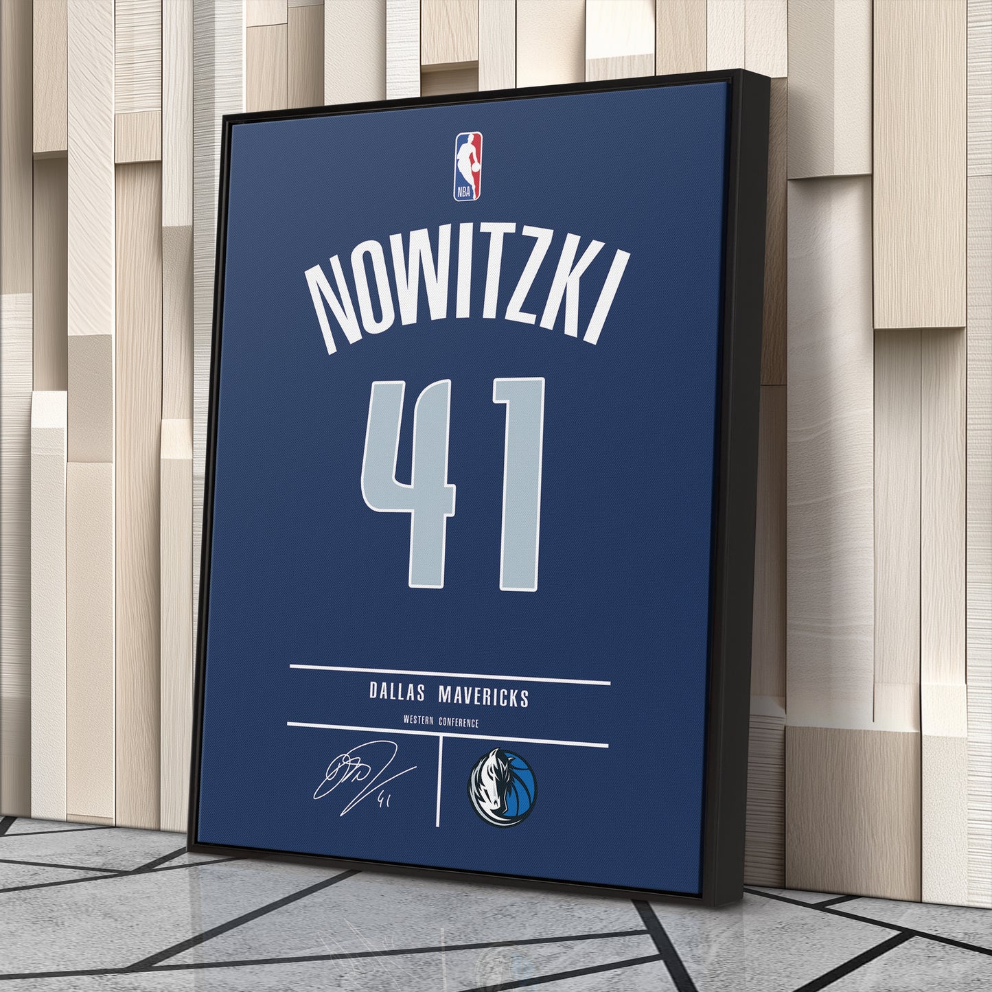 Dirk Nowitzki Mavericks Jersey Canvas Print | Wall Art Decor