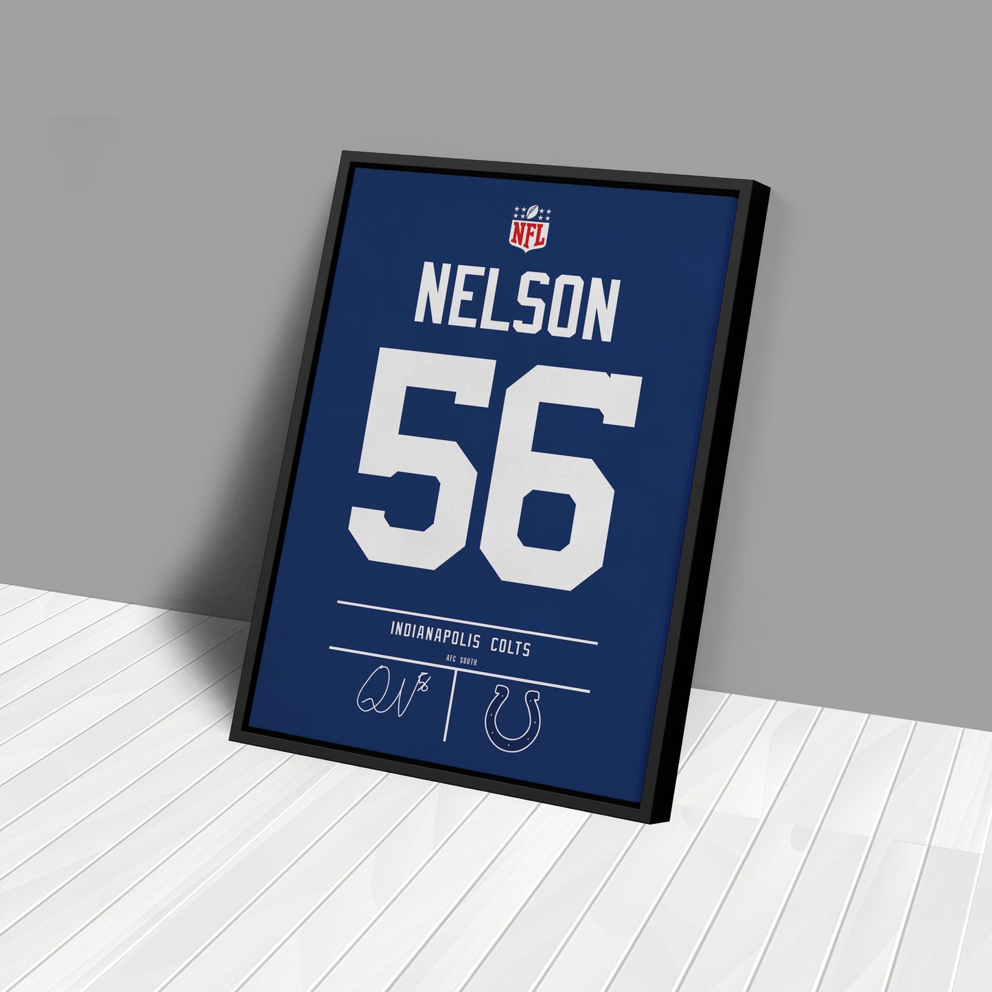 Quenton Nelson Colts Jersey Canvas Print | Wall Art Decor