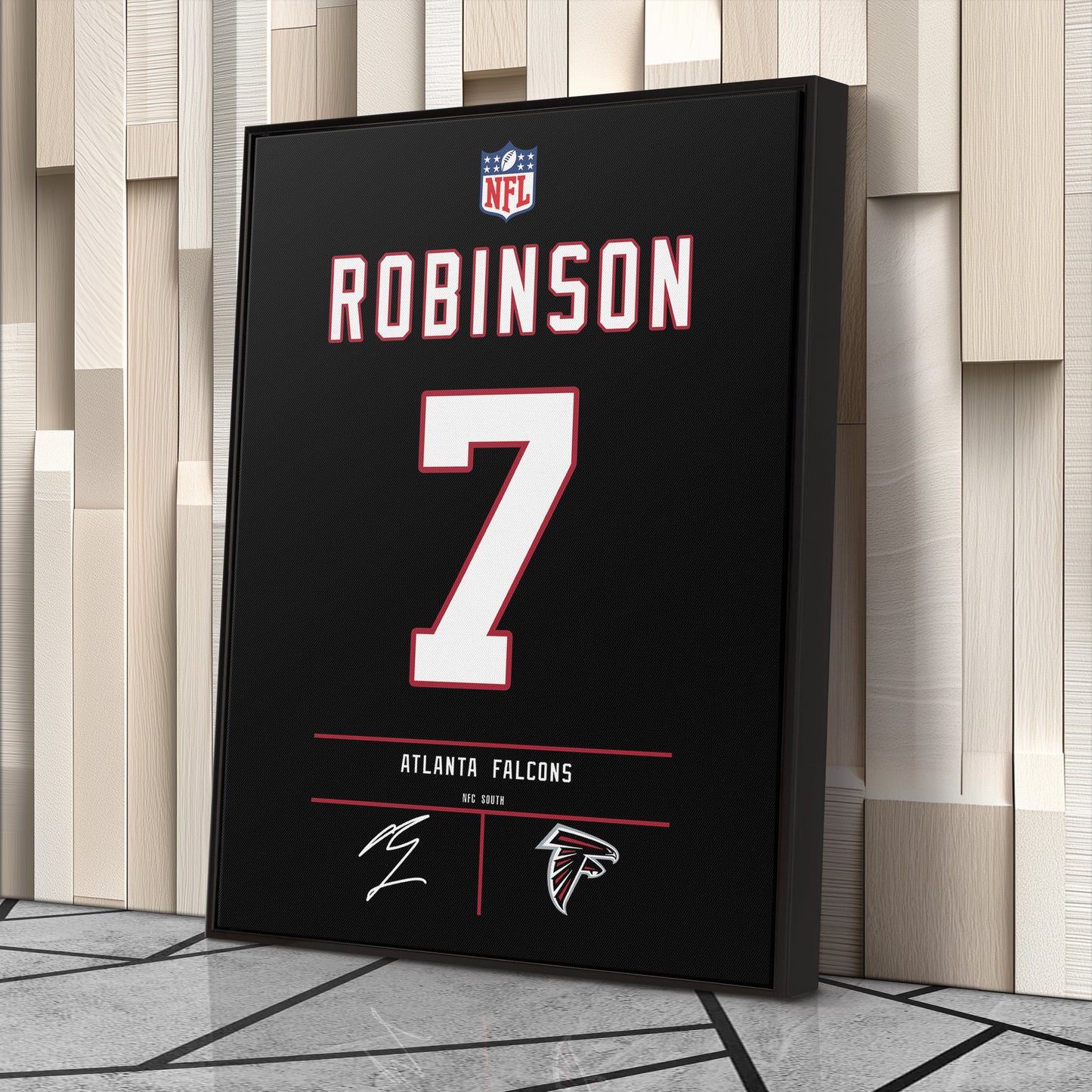 Bijan Robinson Falcons Jersey Canvas Print | Wall Art Decor