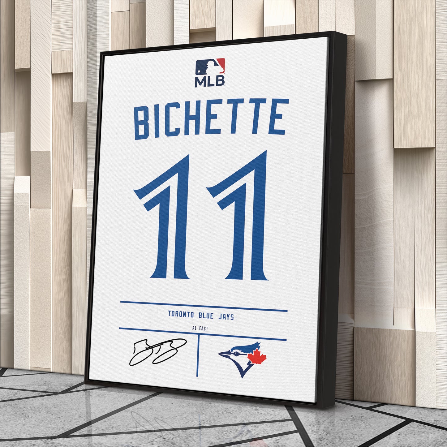 Bo Bichette Blue Jays Jersey Canvas Print | Wall Art Decor
