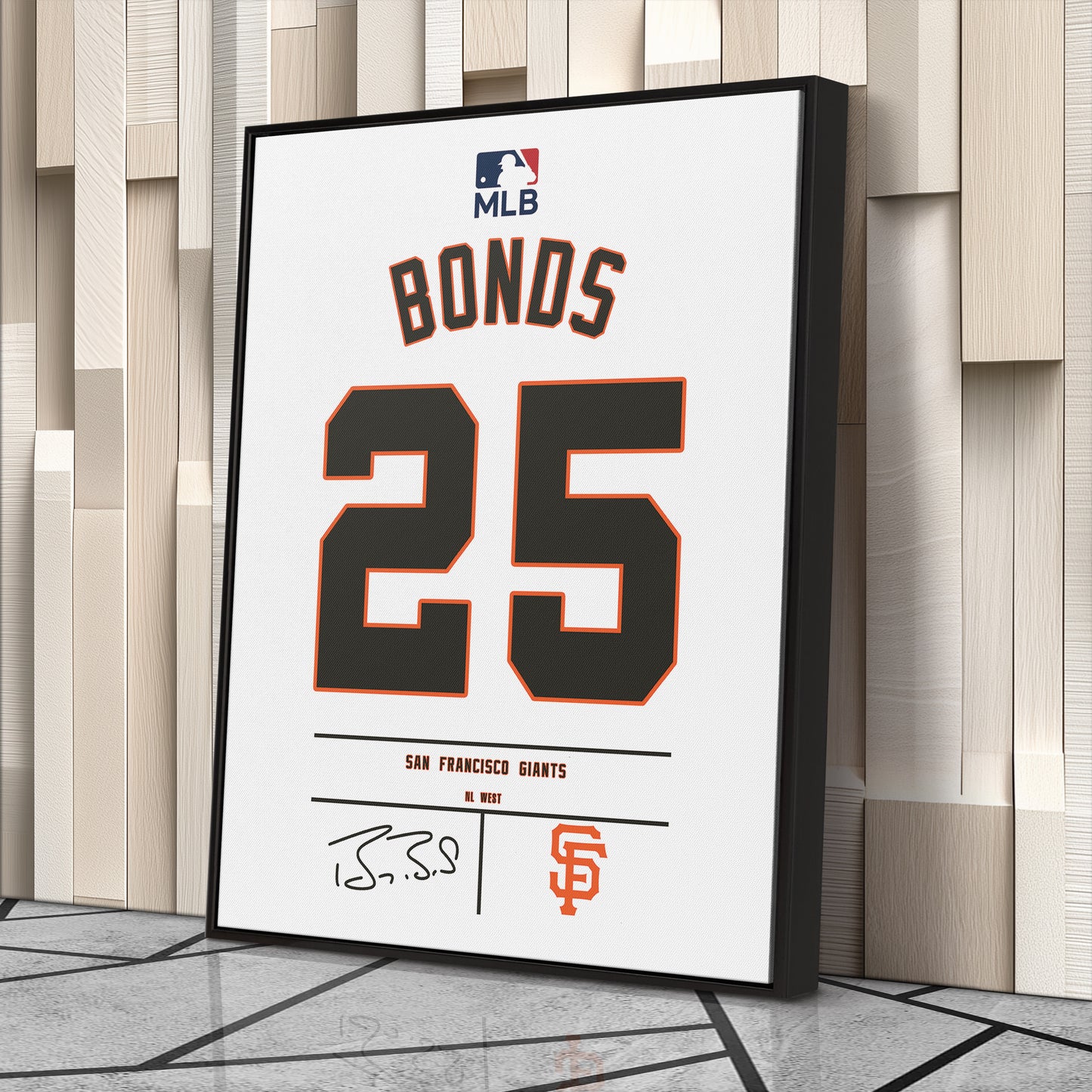 Barry Bonds Giants Jersey Canvas Print | Wall Art Decor