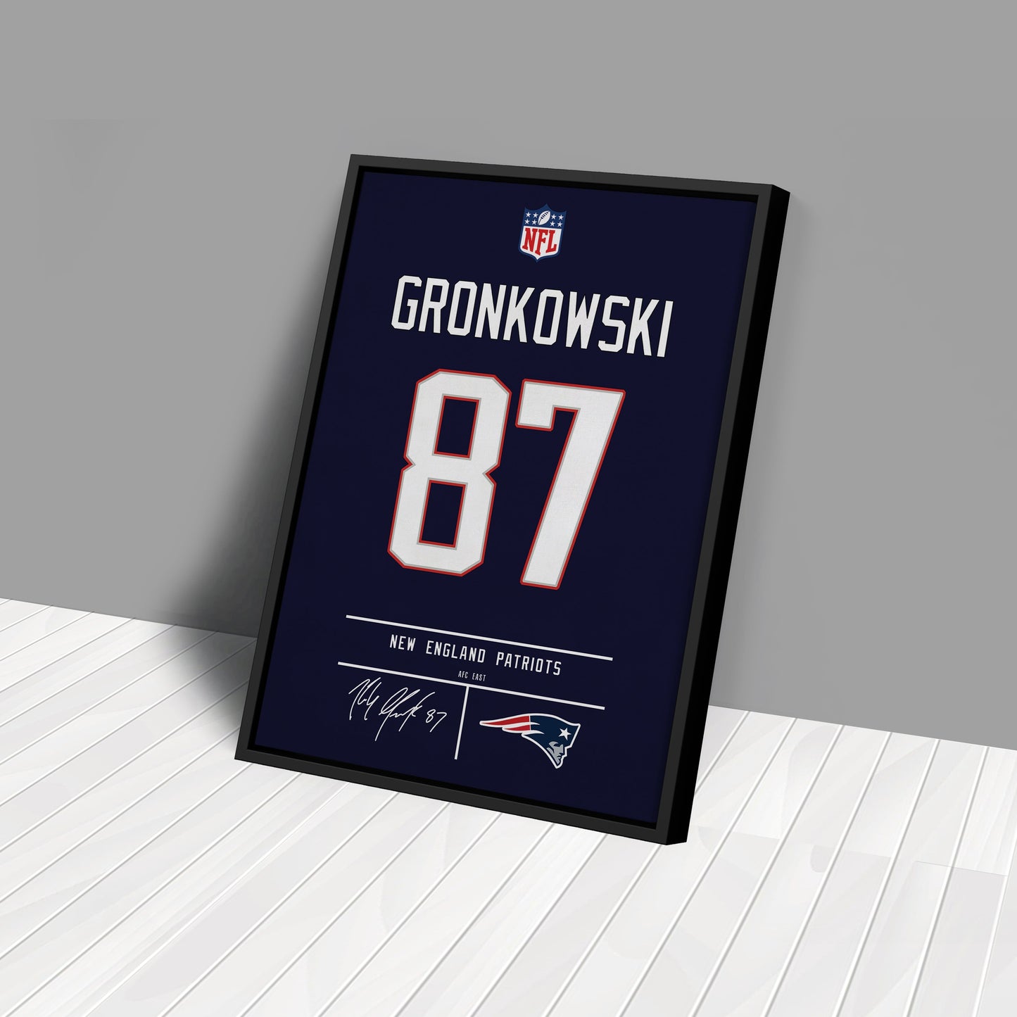 Rob Gronkowski Patriots Jersey Canvas Print | Wall Art Decor